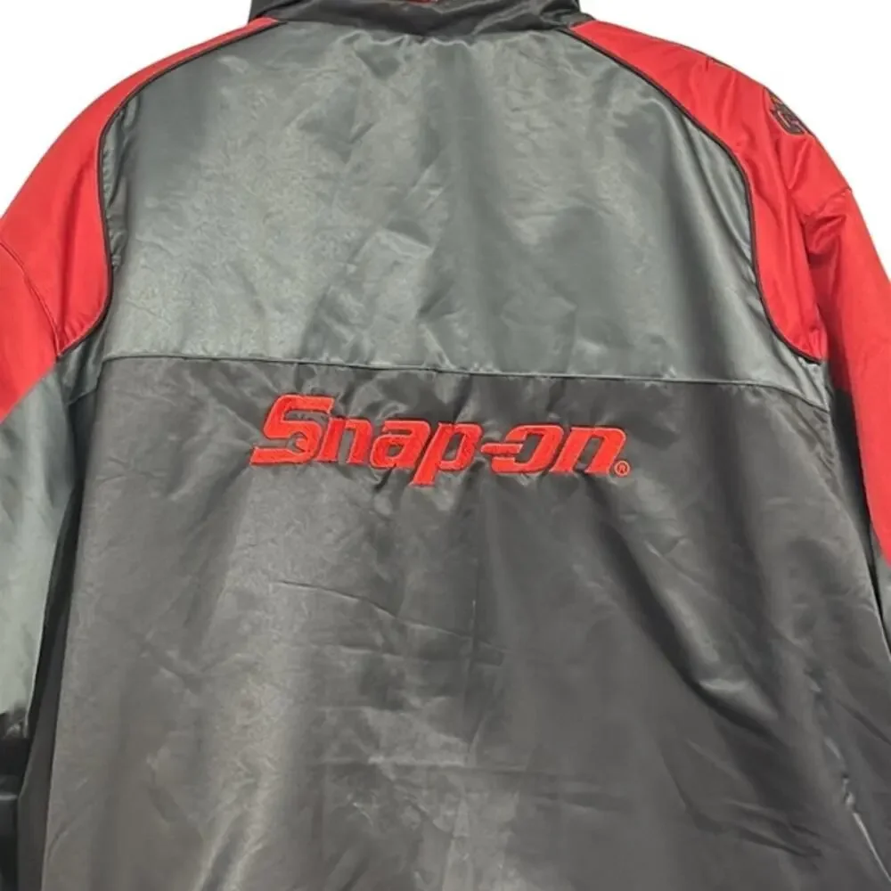 Men's Snap-On Tools Red Black Puffer Winter Utility Work‎ Jacket Coat Size L/ XL